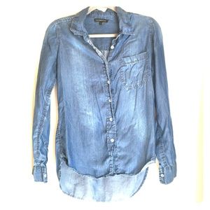 So Soft! Chambray Button-Up Blouse